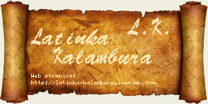 Latinka Kalambura vizit kartica